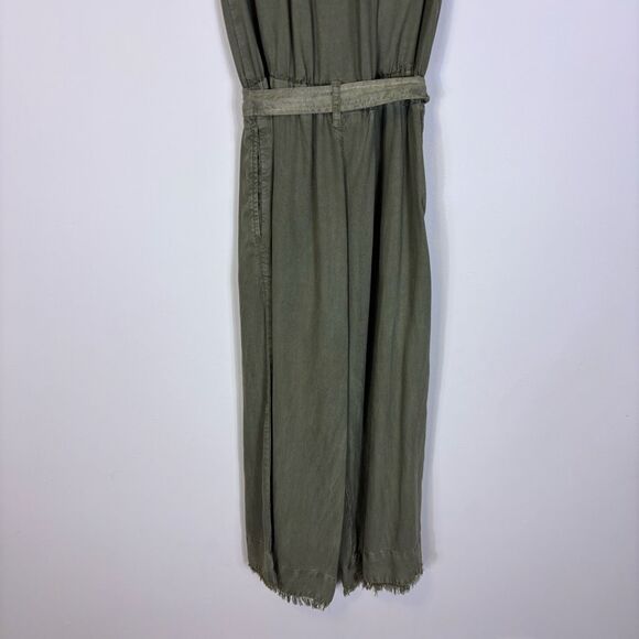 Cloth & Stone Green Tencel Strapless Jumpsuit with Pockets Medium - Picture 6 of 8